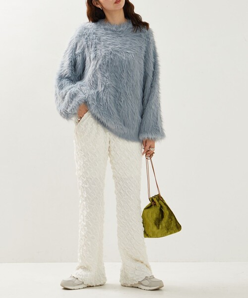 FREAK'S STORE(フリークスストア)の「限定展開 ダイヤ ポコポコ カットパンツ(その他パンツ・レディース・ブルーグリーン/ホワイト/ブラック・SMALL/MEDIUM)」の4枚目の写真