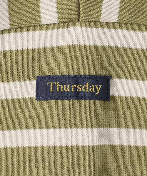 SLOBE IENA(スローブイエナ)の「《追加2》【Leminor】For SLOBE every day ビッグボーダーカットソー(Tシャツ/カットソー・レディース・スカイブルー/カーキ/キャメル・FREE)」の14枚目の写真