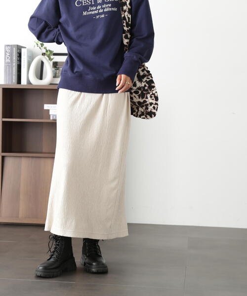 FREE'S MART（フリーズマート）の「ベロア楊柳ナロースカート（スカート・レディース・ベージュ/ブルー/ブラウン・SMALL/MEDIUM）」の6枚目の写真