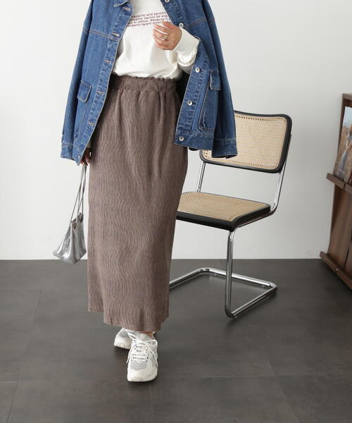 FREE'S MART（フリーズマート）の「ベロア楊柳ナロースカート（スカート・レディース・ベージュ/ブルー/ブラウン・SMALL/MEDIUM）」の16枚目の写真