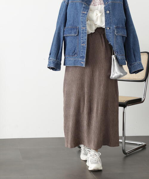 FREE'S MART（フリーズマート）の「ベロア楊柳ナロースカート（スカート・レディース・ベージュ/ブルー/ブラウン・SMALL/MEDIUM）」の17枚目の写真
