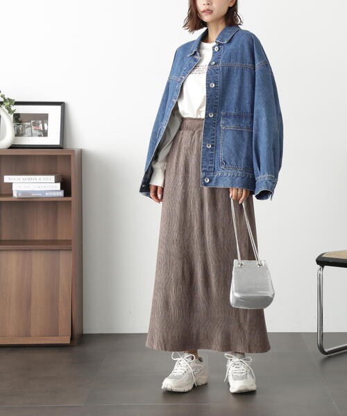 FREE'S MART（フリーズマート）の「ベロア楊柳ナロースカート（スカート・レディース・ベージュ/ブルー/ブラウン・SMALL/MEDIUM）」の18枚目の写真