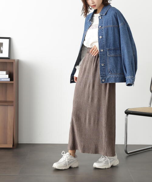 FREE'S MART（フリーズマート）の「ベロア楊柳ナロースカート（スカート・レディース・ベージュ/ブルー/ブラウン・SMALL/MEDIUM）」の20枚目の写真