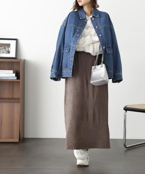 FREE'S MART（フリーズマート）の「ベロア楊柳ナロースカート（スカート・レディース・ベージュ/ブルー/ブラウン・SMALL/MEDIUM）」の21枚目の写真