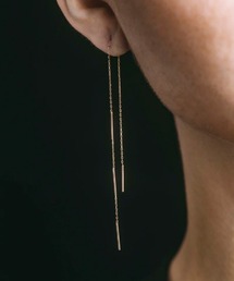 les bonbon | 【les bon bon】hook bar chain pierce → tone pierce(single) 片耳用 BOB79(ピアス（片耳用）)