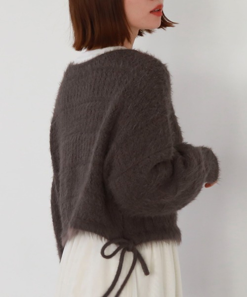 archives（アルシーヴ）の「ドロストシャギー柄編みニット（ニット/セーター・レディース・アイボリー/グレー/ピンク/チャコールグレー・MEDIUM）」の12枚目の写真