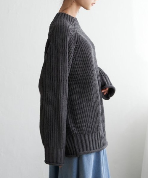 LBC（エルビーシー）の「マットモールチャンキーニットプルオーバー（ニット/セーター・レディース・チャコールグレー/ライトグレー/イエロー/パープル・M）」の17枚目の写真