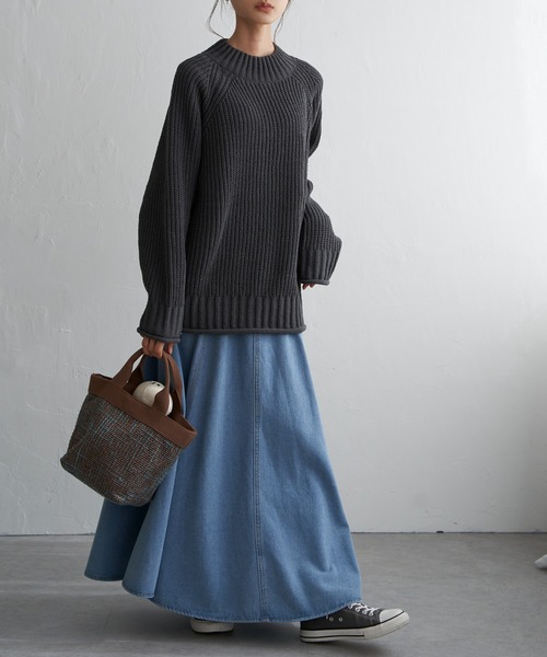 LBC（エルビーシー）の「マットモールチャンキーニットプルオーバー（ニット/セーター・レディース・チャコールグレー/ライトグレー/イエロー/パープル・M）」の20枚目の写真