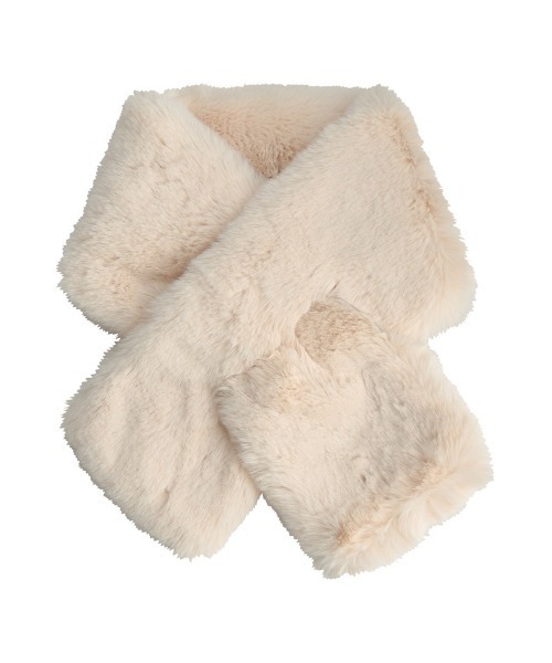 Re:EDIT(リエディ)の「ボリュームフェイクファーティペット(ストール/ショール・レディース・グレー/モカ/アイボリー・FREE)」の2枚目の写真