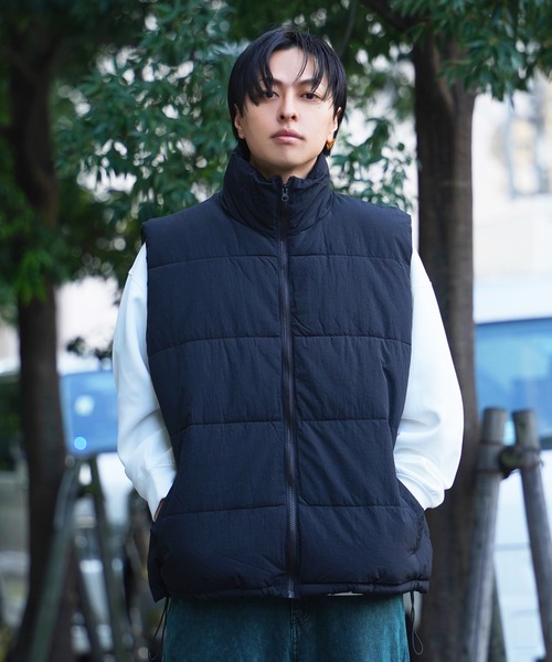 セール】ナイロン 中綿 ダウンベスト / Nylon Batting Down Vest
