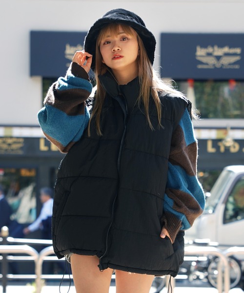 セール】ナイロン 中綿 ダウンベスト / Nylon Batting Down Vest