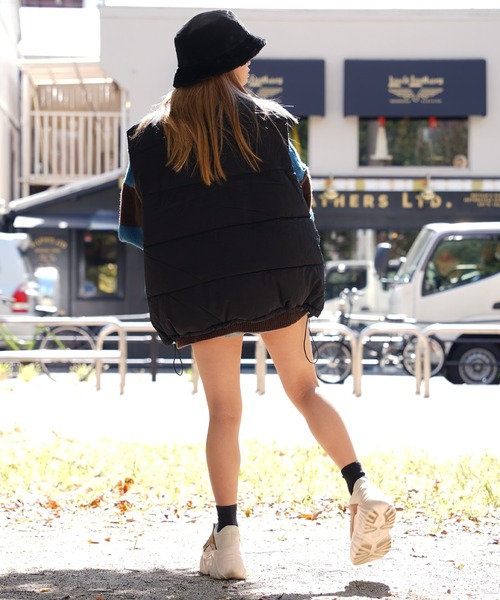 1111clothing(ワンフォークロージング)の「ナイロン 中綿 ダウンベスト / Nylon Batting Down Vest(ダウンベスト・メンズ・ブラック/カーキ/ブラウン・M/L)」の8枚目の写真