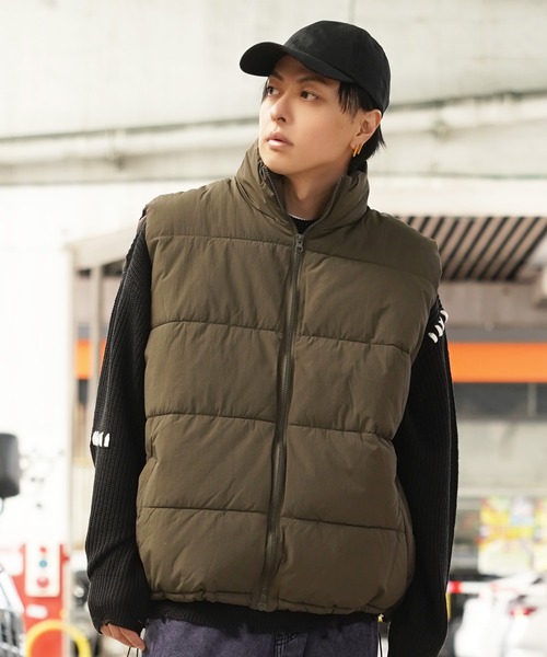 セール】ナイロン 中綿 ダウンベスト / Nylon Batting Down Vest 