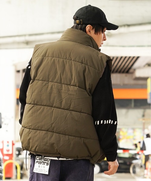 1111clothing(ワンフォークロージング)の「ナイロン 中綿 ダウンベスト / Nylon Batting Down Vest(ダウンベスト・メンズ・ブラック/カーキ/ブラウン・M/L)」の16枚目の写真