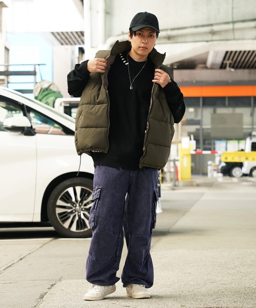 1111clothing(ワンフォークロージング)の「ナイロン 中綿 ダウンベスト / Nylon Batting Down Vest(ダウンベスト・メンズ・ブラック/カーキ/ブラウン・M/L)」の13枚目の写真