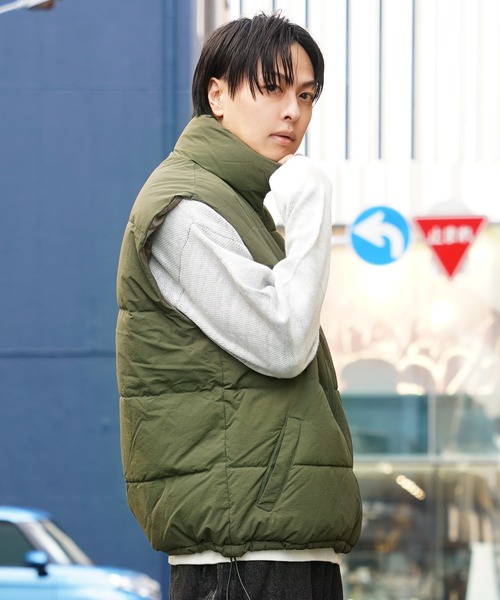 セール】ナイロン 中綿 ダウンベスト / Nylon Batting Down Vest