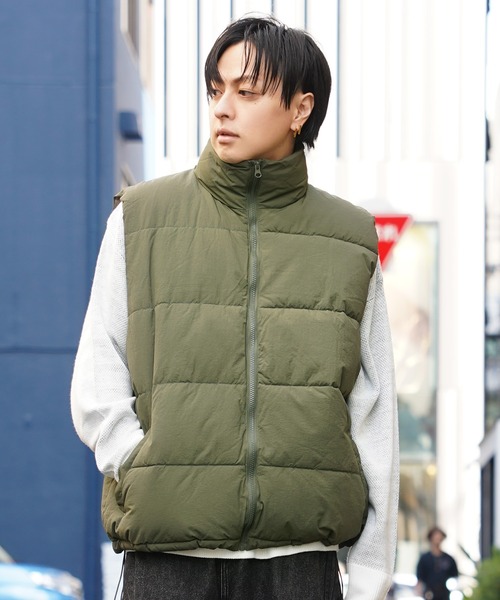 1111clothing(ワンフォークロージング)の「ナイロン 中綿 ダウンベスト / Nylon Batting Down Vest(ダウンベスト・メンズ・ブラック/カーキ/ブラウン・M/L)」の21枚目の写真