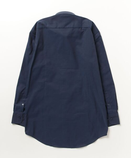 TOKYO SHIRTS(トウキョウシャツ)の「形態安定ノーアイロン ホリゾンタルワイド 長袖ビジネスワイシャツ(ビジネスシャツ・メンズ・ネイビー・首回り42cm-裄丈86cm/首回り41cm-裄丈86cm/首回り42cm-裄丈82cm/首回り43cm-裄丈86cm/首回り39cm-裄丈80cm/首回り43cm-裄丈82cm/首回り41cm-裄丈82cm/首回り39cm-裄丈84cm/首回り37cm-裄丈80cm/首回り37cm-裄丈84cm)」の3枚目の写真