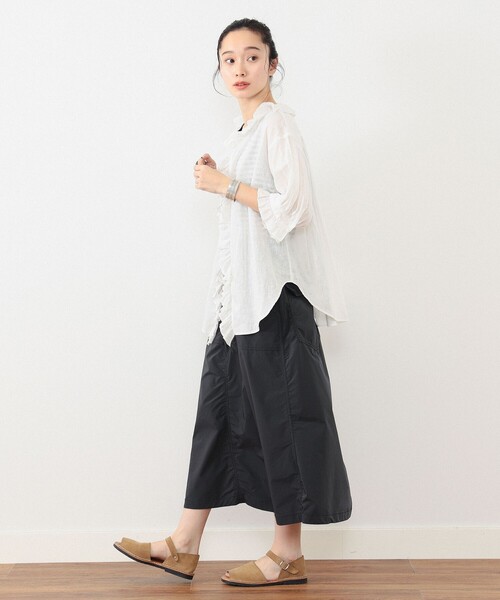 BEAMS BOY(ビームスボーイ)の「BEAMS BOY / ソロテックス ベイカー スカート(スカート・レディース・ブラック/オリーブ・ONE SIZE)」の13枚目の写真