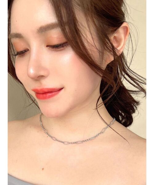 RESEXXY（リゼクシー）の「オーバルチェーンネックレス（ネックレス・レディース・シルバー/ゴールド・FREE）」の2枚目の写真
