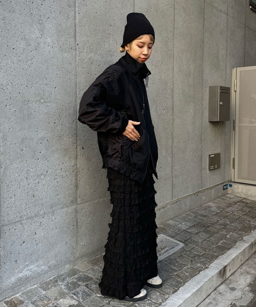 CIAOPANIC(チャオパニック)の「ナイロン切替ギャザーブルゾン(ブルゾン・レディース・オフホワイト/ブラック/カーキ・FREE)」の16枚目の写真