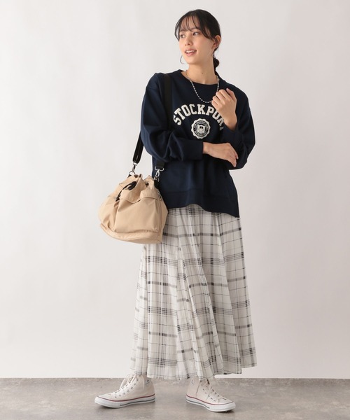 GLOBAL WORK(グローバルワーク)の「エアリーリラックスフレアスカート/975462(スカート・レディース・ストライプ/スミクロ/アイボリー系1/レオパード/その他10/ベージュ系その他/グリーン系その他7/ブラック系その他2/ブルー系その他6/ブラウン/ブラウン系8・REGULAR/SHORT)」の13枚目の写真