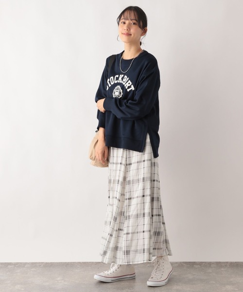 GLOBAL WORK(グローバルワーク)の「エアリーリラックスフレアスカート/975462(スカート・レディース・ストライプ/スミクロ/アイボリー系1/レオパード/その他10/ベージュ系その他/グリーン系その他7/ブラック系その他2/ブルー系その他6/ブラウン/ブラウン系8・REGULAR/SHORT)」の14枚目の写真