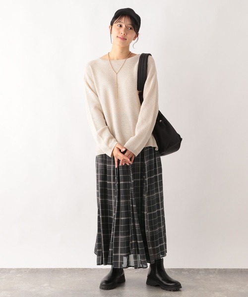 GLOBAL WORK(グローバルワーク)の「エアリーリラックスフレアスカート/975462(スカート・レディース・ストライプ/スミクロ/アイボリー系1/レオパード/その他10/ベージュ系その他/グリーン系その他7/ブラック系その他2/ブルー系その他6/ブラウン/ブラウン系8・REGULAR/SHORT)」の17枚目の写真