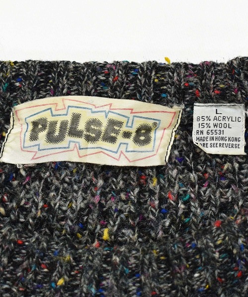 VINTAGE（ヴィンテージ）の「【ヴィンテージ古着】80's PULSE-8 ボーダー デザインニット（ニット/セーター・メンズ・その他・LARGE）」の4枚目の写真