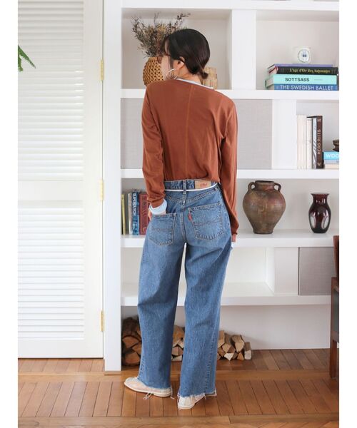 Ungrid（アングリッド）の「カラーレイヤードシアーロングスリーブTee（Tシャツ/カットソー・レディース・イエロー/オフホワイト/ブラウン・FREE）」の8枚目の写真