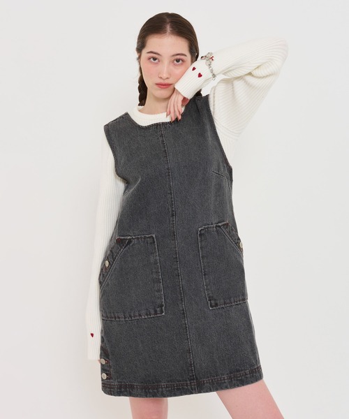 ハート刺繍入り ニットプルオーバー TINA：JOJUN tnj411-0802 TINA：JOJUN（ティーナジョジュン）の「ハート刺繍入り ニットプル
