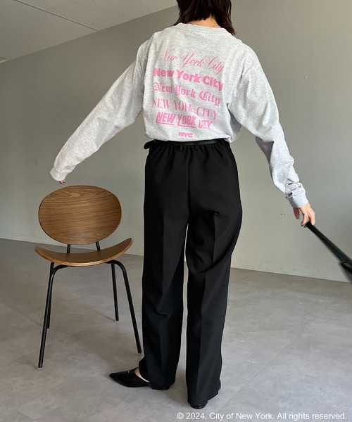 CAPRICIEUX LE'MAGE（カプリシューレマージュ）の「〈GOOD ROCK SPEED〉NYCロンT（Tシャツ/カットソー・レディース・ライトグレー/ブラック・FREE）」の14枚目の写真