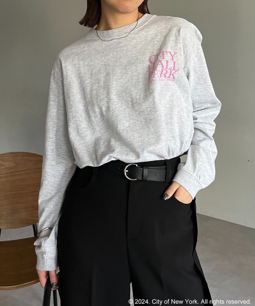 CAPRICIEUX LE'MAGE（カプリシューレマージュ）の「〈GOOD ROCK SPEED〉NYCロンT（Tシャツ/カットソー・レディース・ライトグレー/ブラック・FREE）」の10枚目の写真