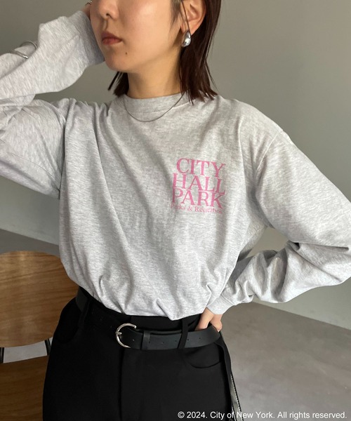 CAPRICIEUX LE'MAGE（カプリシューレマージュ）の「〈GOOD ROCK SPEED〉NYCロンT（Tシャツ/カットソー・レディース・ライトグレー/ブラック・FREE）」の15枚目の写真