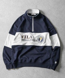 【FILA】 90’s ロゴ 長袖 ハーフジップ 裏毛 スウェット トレーナー