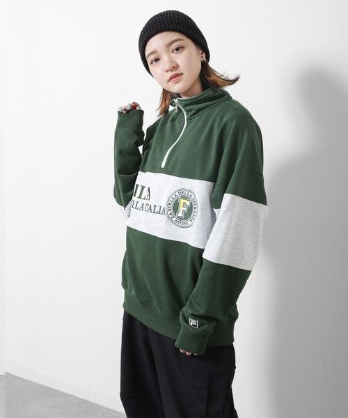 FILA(フィラ)の「【FILA】 90’s ロゴ 長袖 ハーフジップ 裏毛 スウェット トレーナー(スウェット・レディース・アッシュグレー/ネイビー/グリーン・MEDIUM/LARGE/X-LARGE)」の19枚目の写真