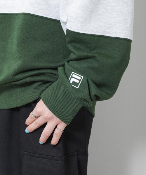 FILA(フィラ)の「【FILA】 90’s ロゴ 長袖 ハーフジップ 裏毛 スウェット トレーナー(スウェット・レディース・アッシュグレー/ネイビー/グリーン・MEDIUM/LARGE/X-LARGE)」の15枚目の写真