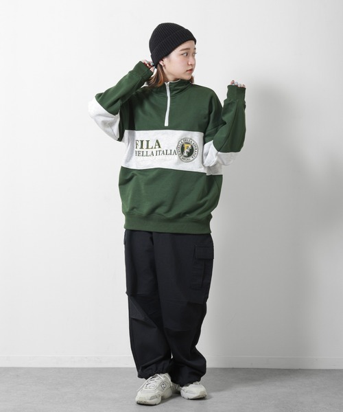 FILA(フィラ)の「【FILA】 90’s ロゴ 長袖 ハーフジップ 裏毛 スウェット トレーナー(スウェット・レディース・アッシュグレー/ネイビー/グリーン・MEDIUM/LARGE/X-LARGE)」の22枚目の写真