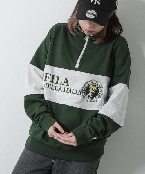 FILA（フィラ）の「【FILA】 90's ロゴ 長袖 ハーフジップ 裏毛