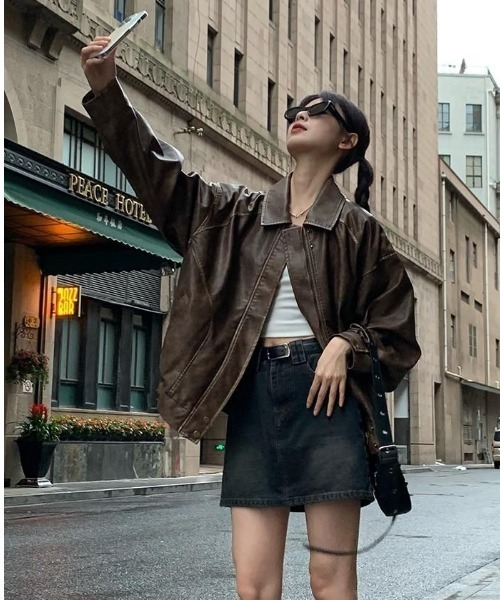 VIBGYOR(ヴィブジョー)の「【LAMPOON】ビンテージジャケット(その他アウター・レディース・ブラック/ブラウン・MEDIUM/LARGE)」の14枚目の写真