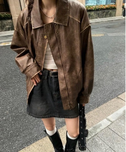 VIBGYOR(ヴィブジョー)の「【LAMPOON】ビンテージジャケット(その他アウター・レディース・ブラック/ブラウン・MEDIUM/LARGE)」の16枚目の写真