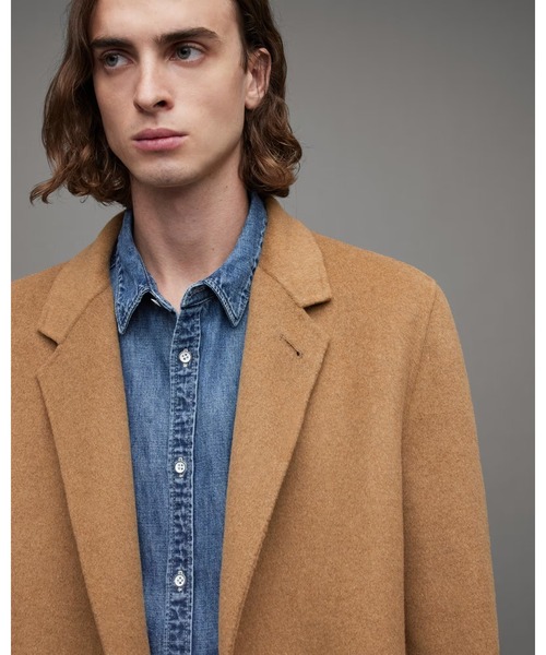 ALLSAINTS(オールセインツ)の「STANO OVERSIZED WOOL COAT | STANO オーバーサイズ ウール コート(チェスターコート・メンズ・キャメル・34/38/40)」の4枚目の写真