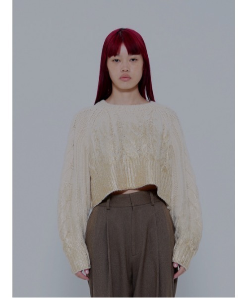 AMAIL(アマイル)の「Foil Print knit(ニット/セーター・レディース・ホワイト/ブラック・FREE)」の21枚目の写真