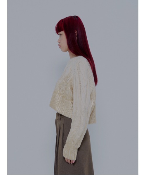 AMAIL(アマイル)の「Foil Print knit(ニット/セーター・レディース・ホワイト/ブラック・FREE)」の22枚目の写真