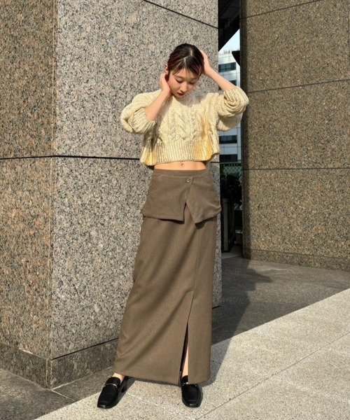 AMAIL(アマイル)の「Foil Print knit(ニット/セーター・レディース・ホワイト/ブラック・FREE)」の6枚目の写真