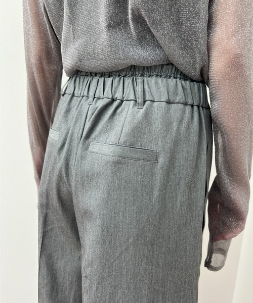 y/m（イム）の「ツイルダブルウエストパンツ（スラックス・レディース・グレー/ブラック・FREE）」の9枚目の写真