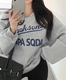 トレーナー レディース 長袖 ロゴ 韓国