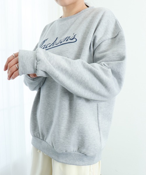 Miniministore(ミニミニストア)の「トレーナー レディース 長袖 ロゴ 韓国(スウェット・レディース・ホワイト/グレー/ブラック・FREE)」の15枚目の写真
