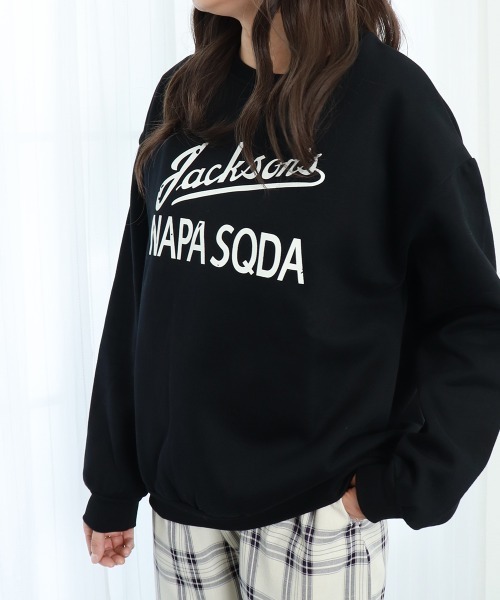 Miniministore(ミニミニストア)の「トレーナー レディース 長袖 ロゴ 韓国(スウェット・レディース・ホワイト/グレー/ブラック・FREE)」の11枚目の写真