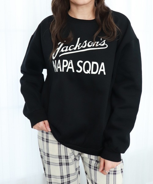Miniministore(ミニミニストア)の「トレーナー レディース 長袖 ロゴ 韓国(スウェット・レディース・ホワイト/グレー/ブラック・FREE)」の12枚目の写真